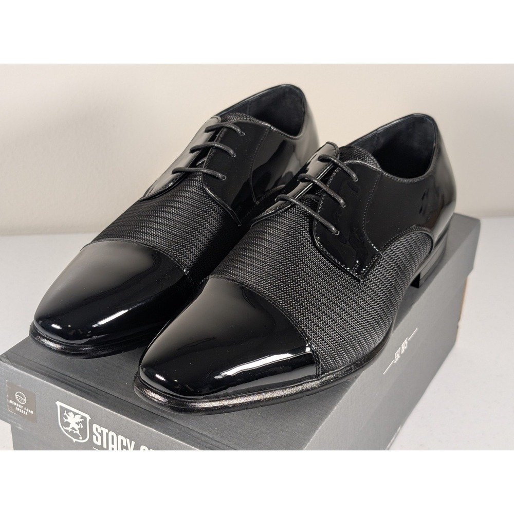 Stacy Adams Pharaoh Oxford Cap Toe Men's 13 WIDE Black Dress Shoes 25530-001 - Picture 5 of 10